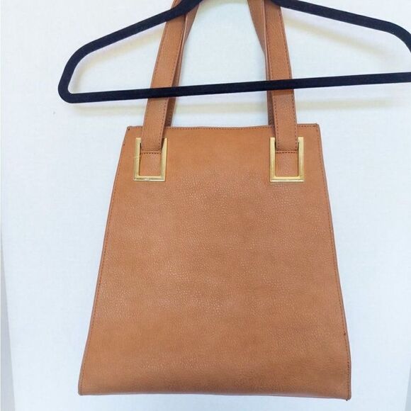 STEVE MADDEN Camel Color Faux Vegan Leather Shoulder Bag - Picture 4 of 6